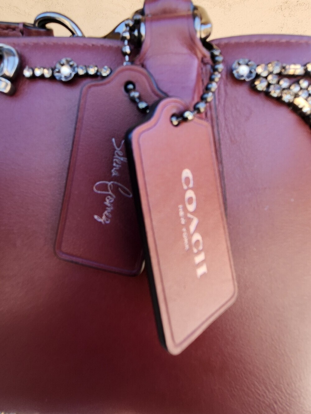 Coach x Selena Gomez Embellished Leather Satchel/Crossbody - Limited Edition - Picture 11 of 12
